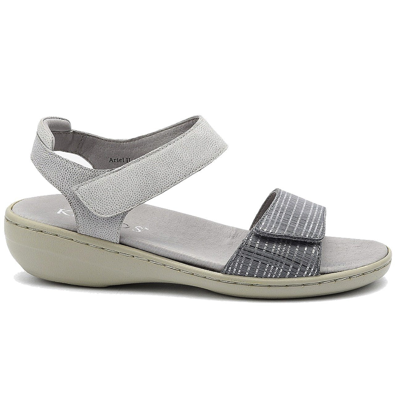 Klouds, Ariel II, Sandal, Leather, Grey Shoes Klouds Grey 36 