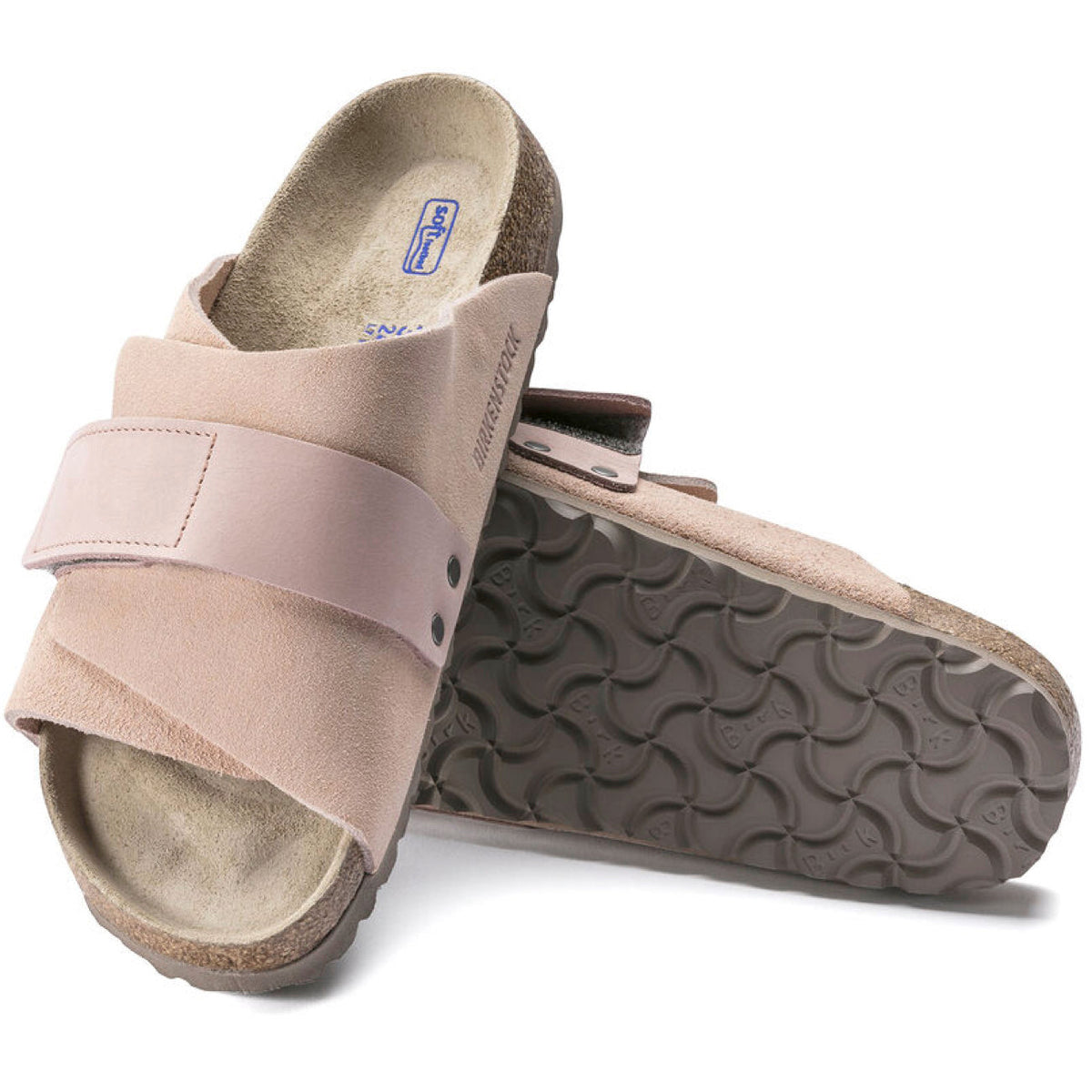 Birkenstock Seasonal, Kyoto SFB, Suede Leather/Nubuck, Narrow Fit, Soft Pink Sandals Birkenstock Seasonal 