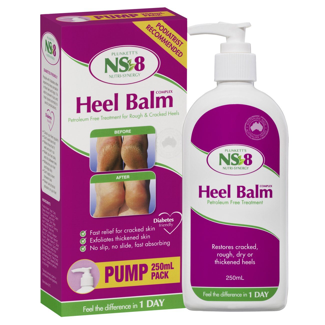 NS-8 Heel Balm Complex, 250ml Pump Skin Care Products Plunkett Heal Balm 
