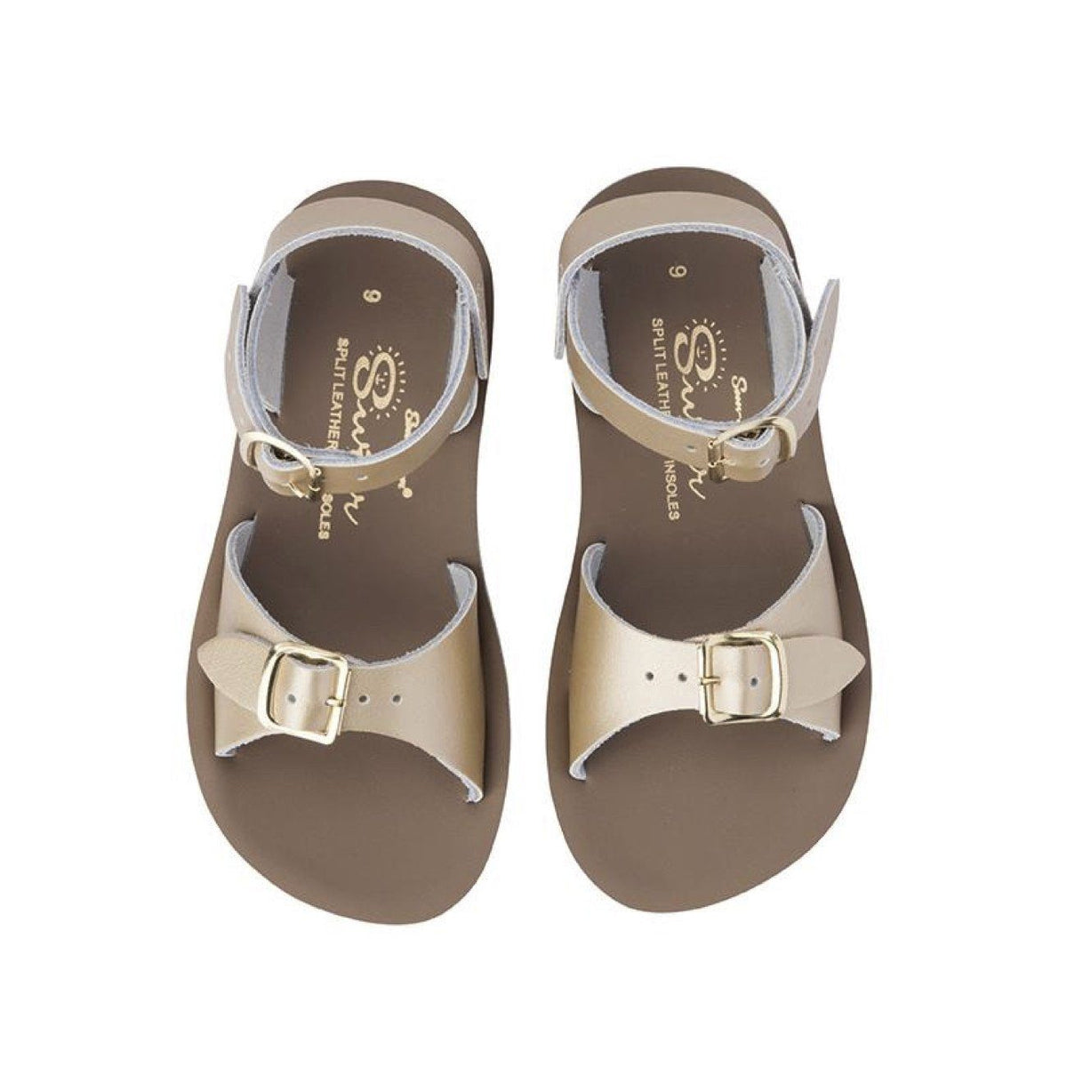 Salt Water Sandals, Sun-San Surfer, Infant &amp; Child, Gold Sandals Salt Water Sandals Gold 10 