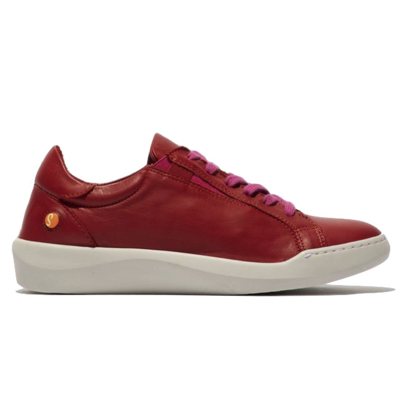 Softinos, Belv639, Laceup Shoe, Supple Leather, Cherry Red Shoes Softinos Cherry Red 36 