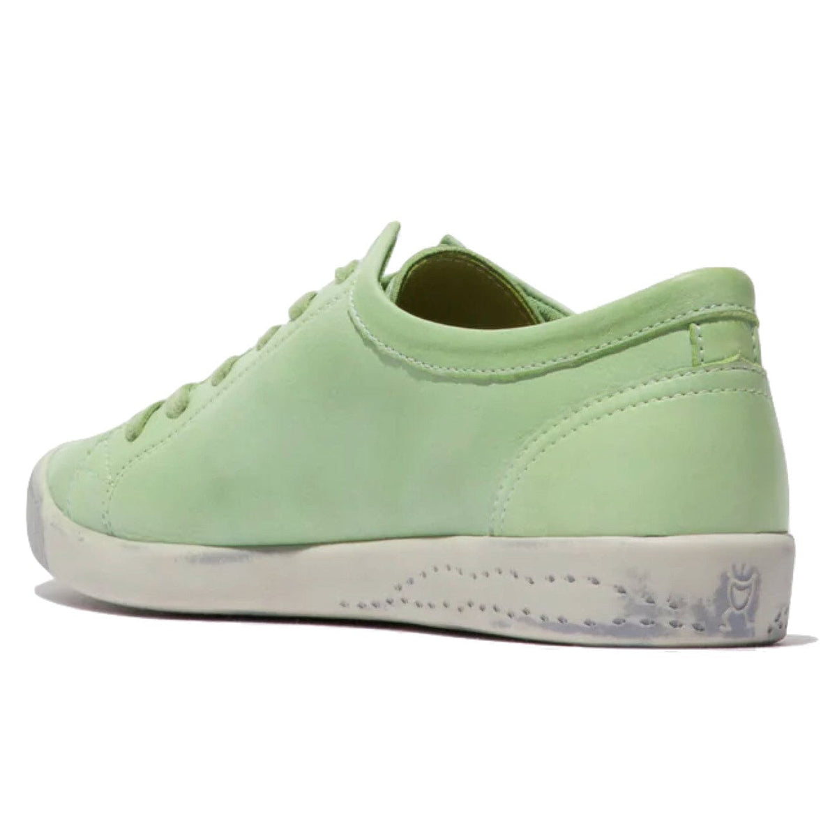 Softinos, Isla154, Laceup Shoe, Washed Leather, Light Green Shoes Softinos 