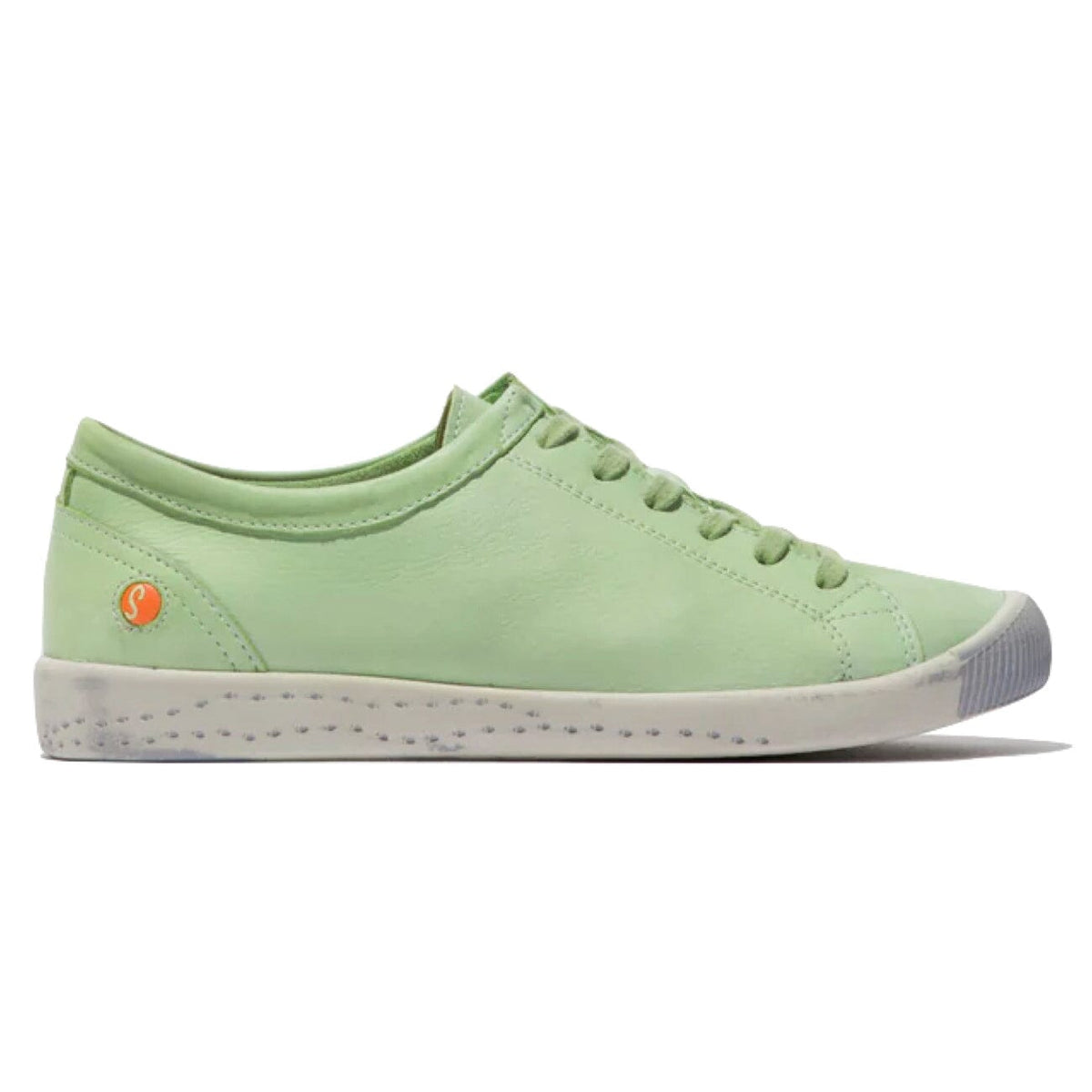 Softinos, Isla154, Laceup Shoe, Washed Leather, Light Green Shoes Softinos 