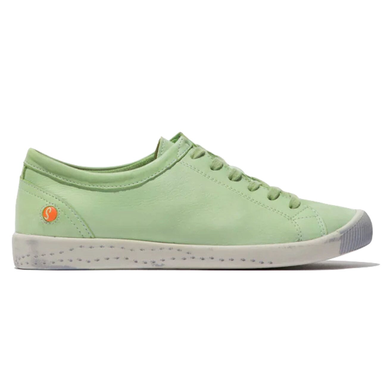 Softinos, Isla154, Laceup Shoe, Washed Leather, Light Green Shoes Softinos Light Green 36 