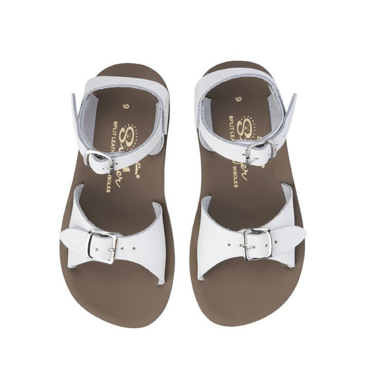 Salt Water Sandals, Sun-San Surfer, Child, White Sandals Salt Water Sandals White Child 9 