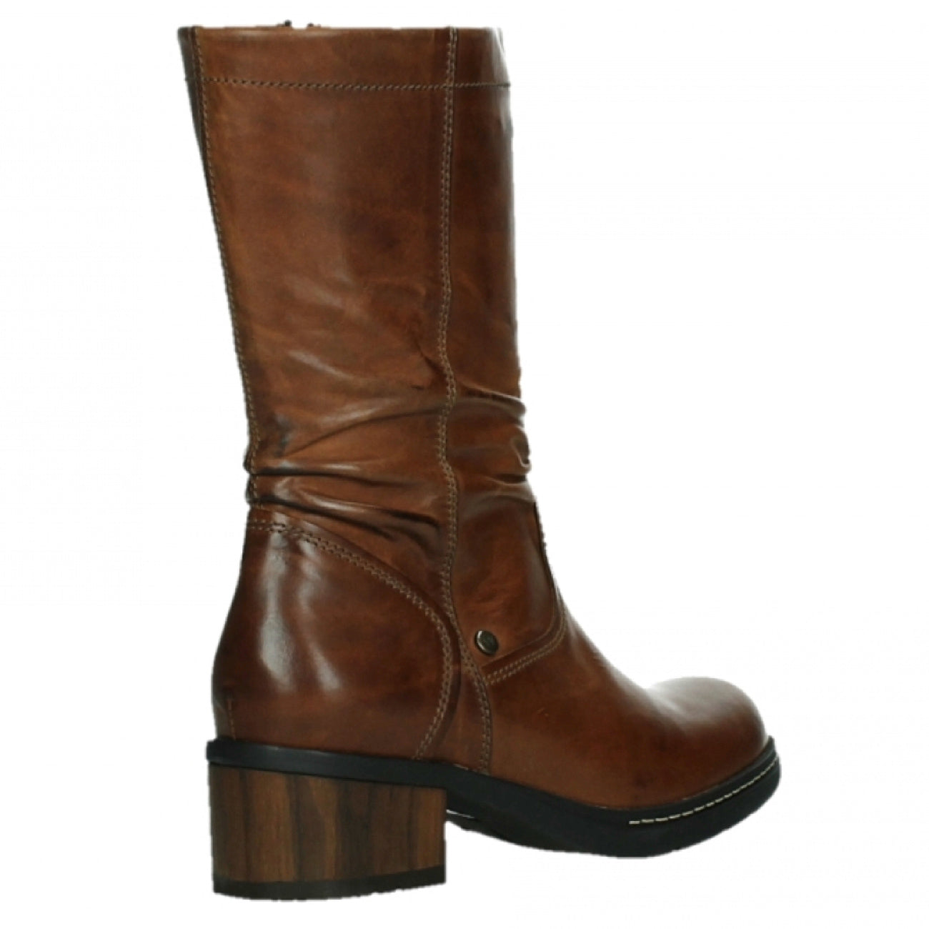 Wolky, Edmonton, Boots, Soft Wax Leather, Cognac Boots Wolky Cognac 37 