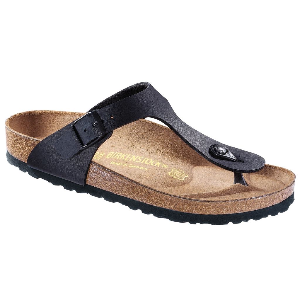 Birkenstock Gizeh Birko Flor Sandals Black Narrow Fit