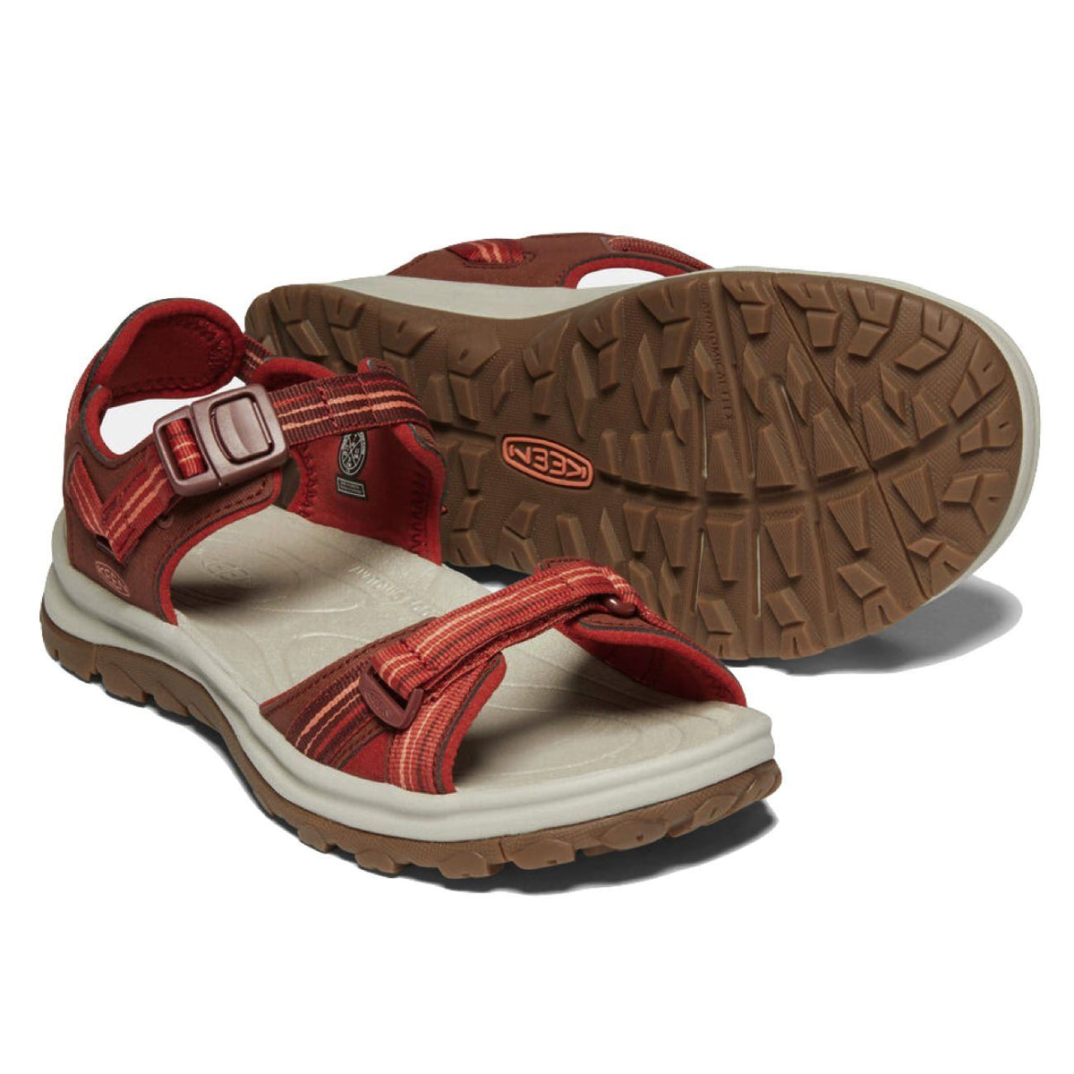 Keen, Terradora II, Open Toe Sandal, Womens, Dark Red Coral Sandals Keen 