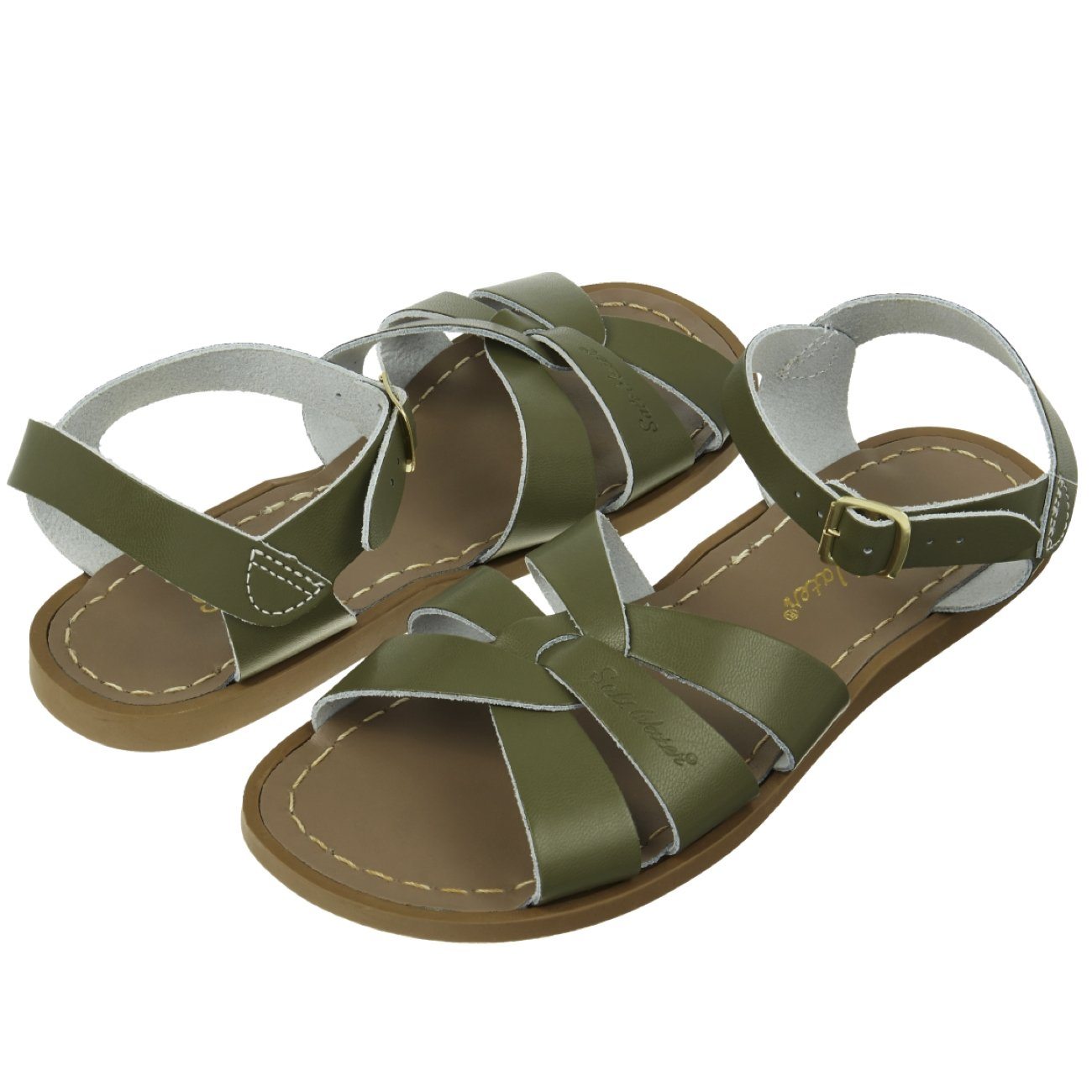 Salt Water Sandals, Original, Youth, Olive Sandals Salt Water Sandals Olive Y1 