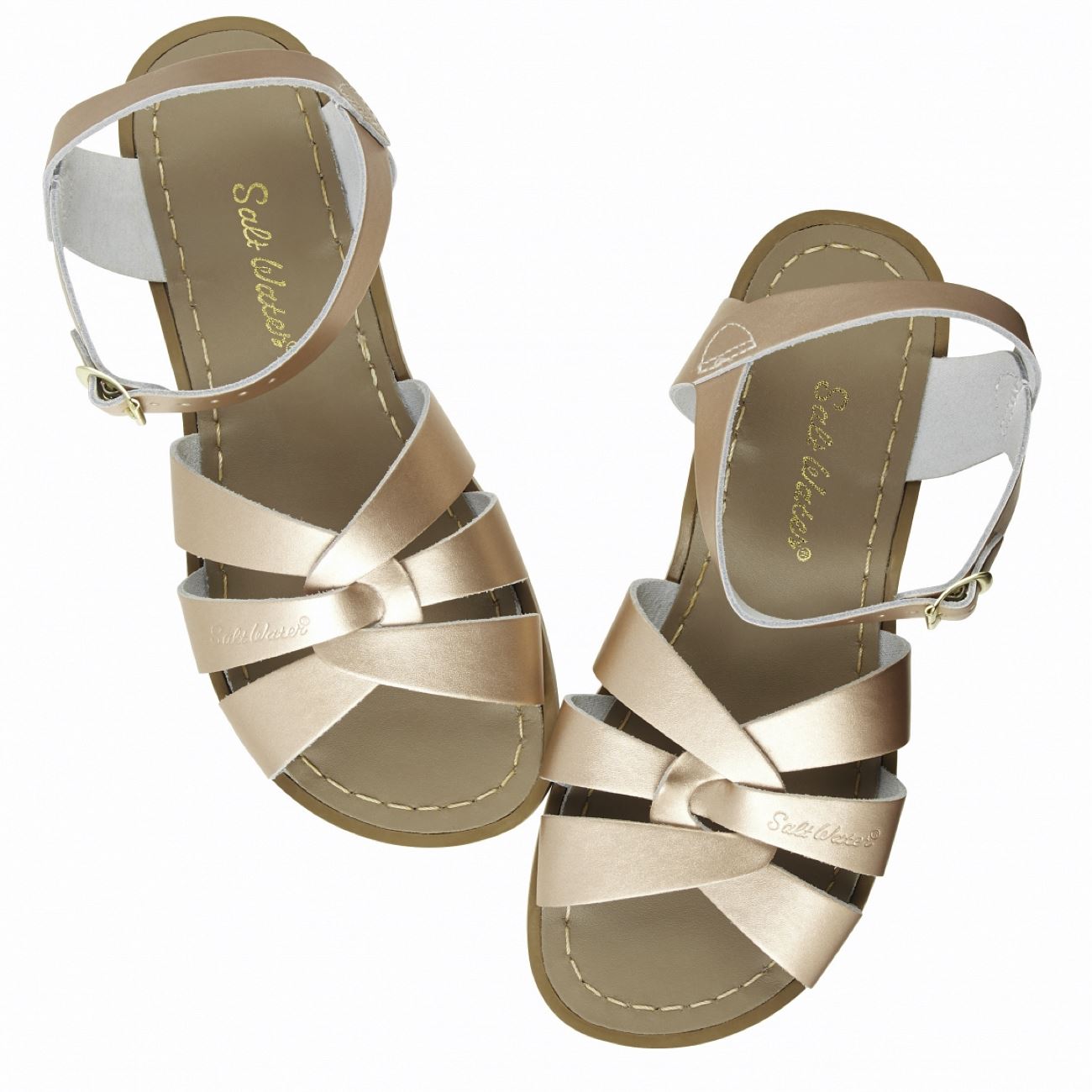 Saltwater sandals store rose gold womens