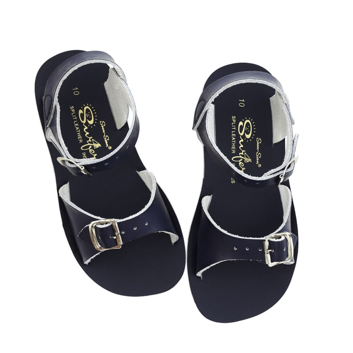 Salt Water Sandals, Sun-San Surfer, Child, Navy Sandals Salt Water Sandals Navy 10 